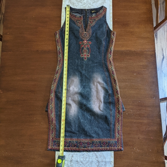 VINTAGE by JORDACHE Embroidered Denim Dress - Picture 13 of 13